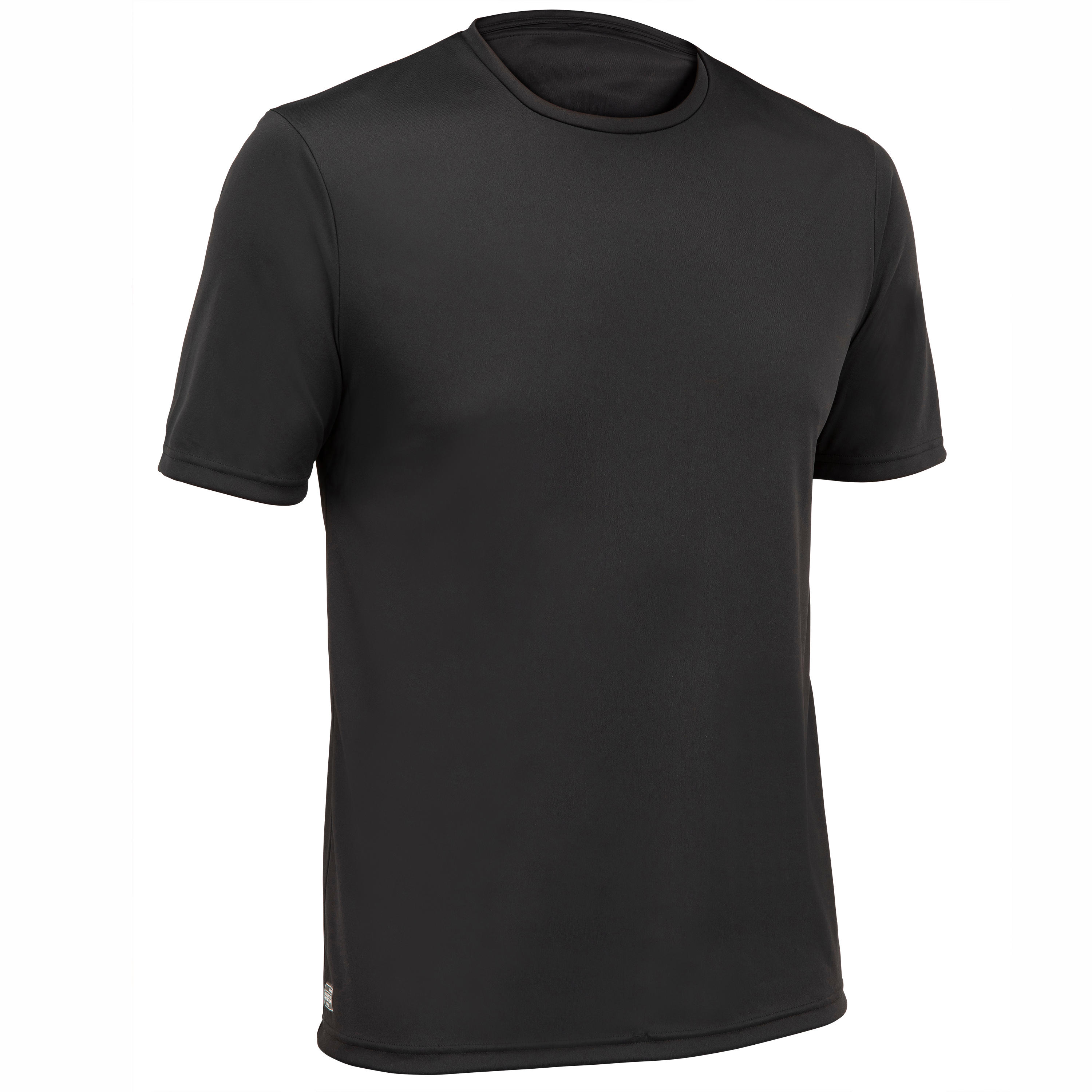 Men's surfing short-sleeve anti-UV WATER T-SHIRT - Black - Decathlon