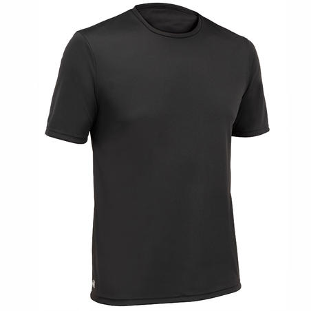 WATER TEE SHIRT top anti UV surf Manches Courtes Homme Noir