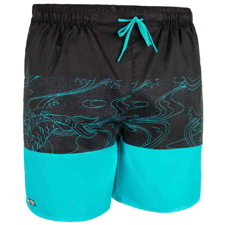 Surf boardshort court 100 Blockoi Turquoise