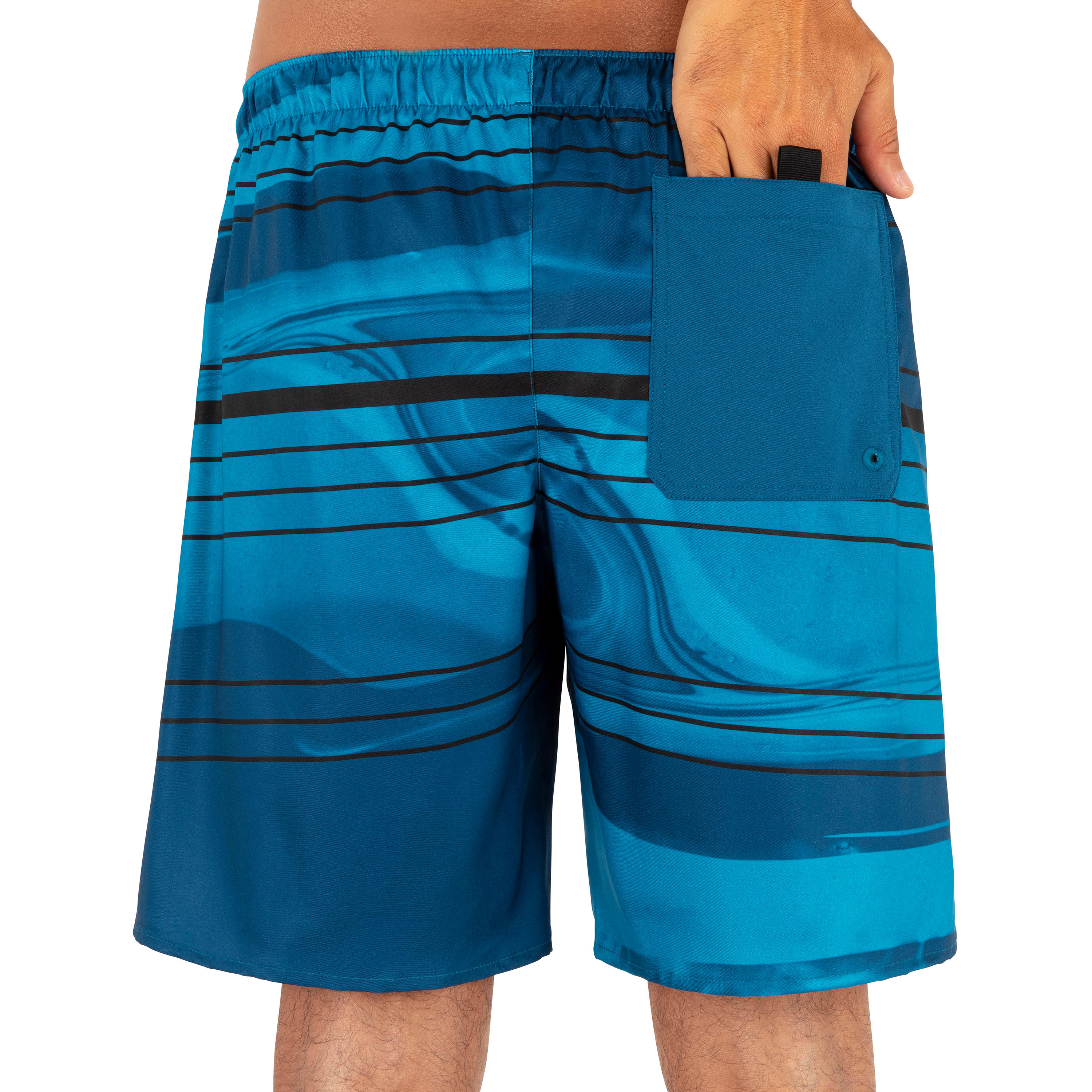 

Mens Surfing Boardshorts Standard 100 - Glide Petrol -  By OLAIAN | Decathlon