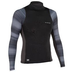 Men's Surfing Long Sleeve UV Protection Top T-Shirt 500 - Black