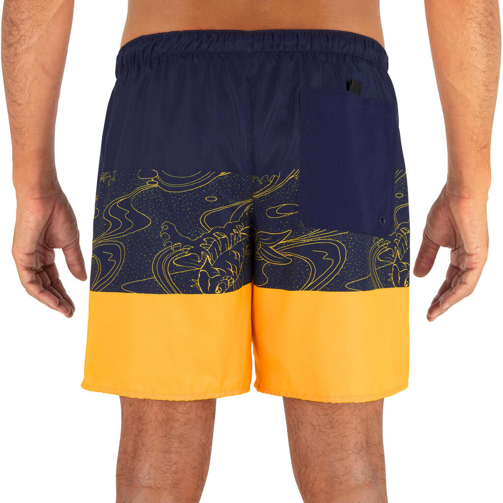 Surf-Boardshorts kurz 100 Palmito schwarz