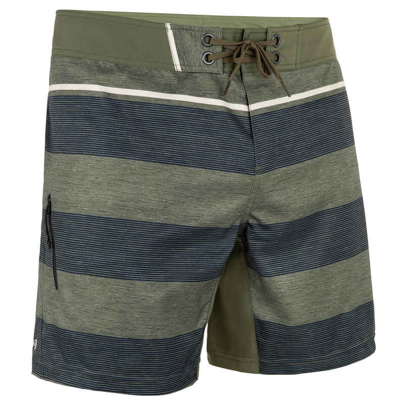 Boardshorts Surfen Herren kurz 500 Lines grün/grau Boardshorts Surfen Herren kurz 500 Lines grün/grau