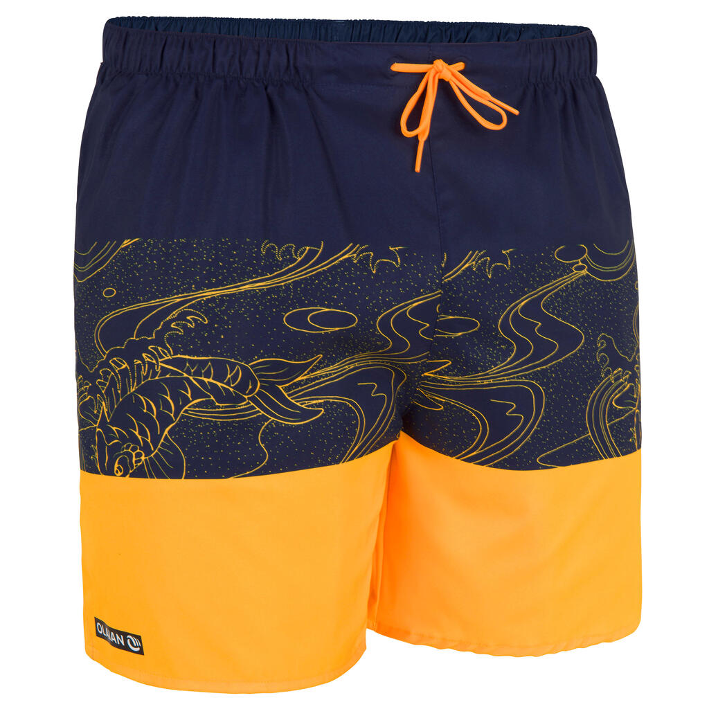 Surf-Boardshorts kurz 100 Palmito schwarz