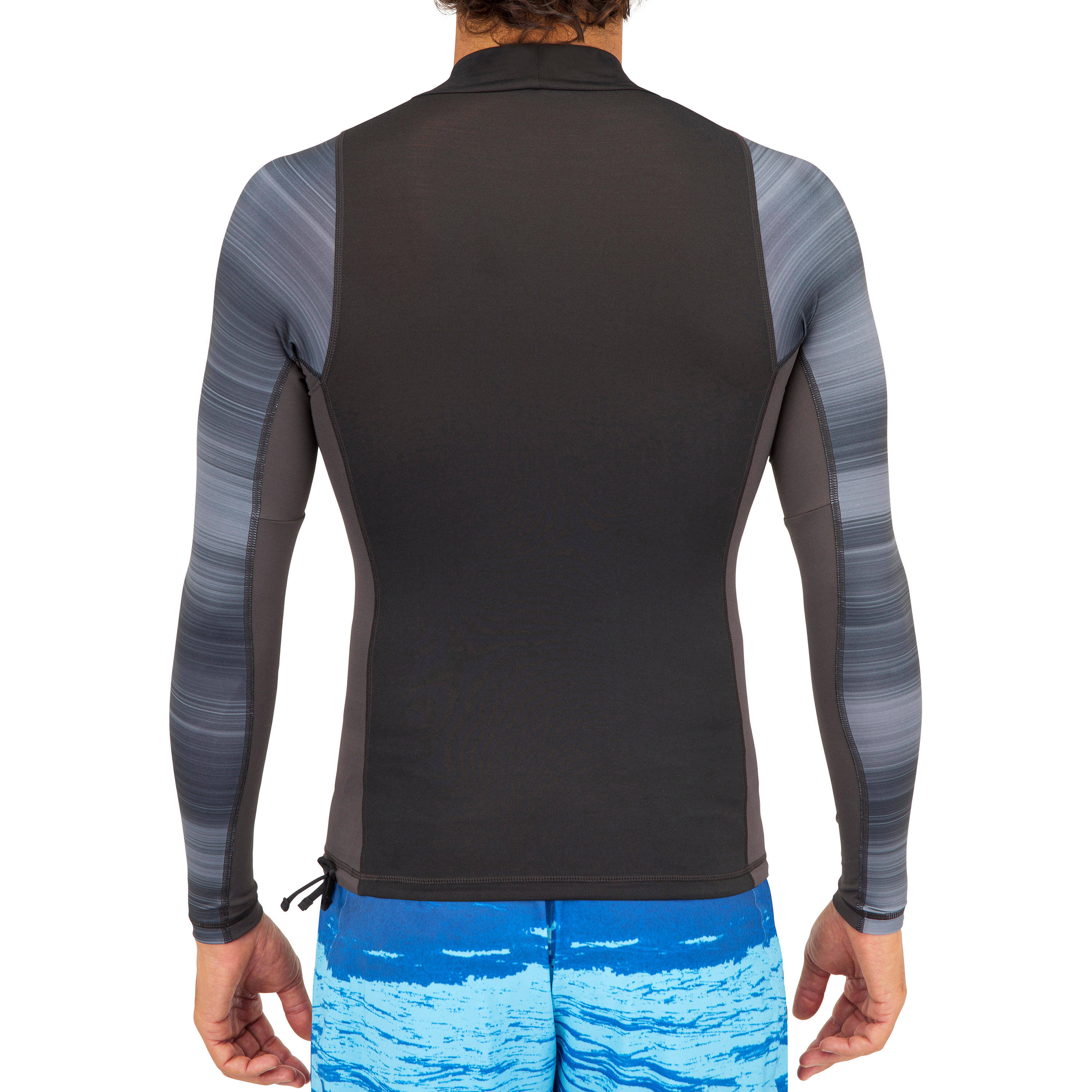 Men Surfing Long sleeve UV Protection(UPF50+)-
500 Black -  3
