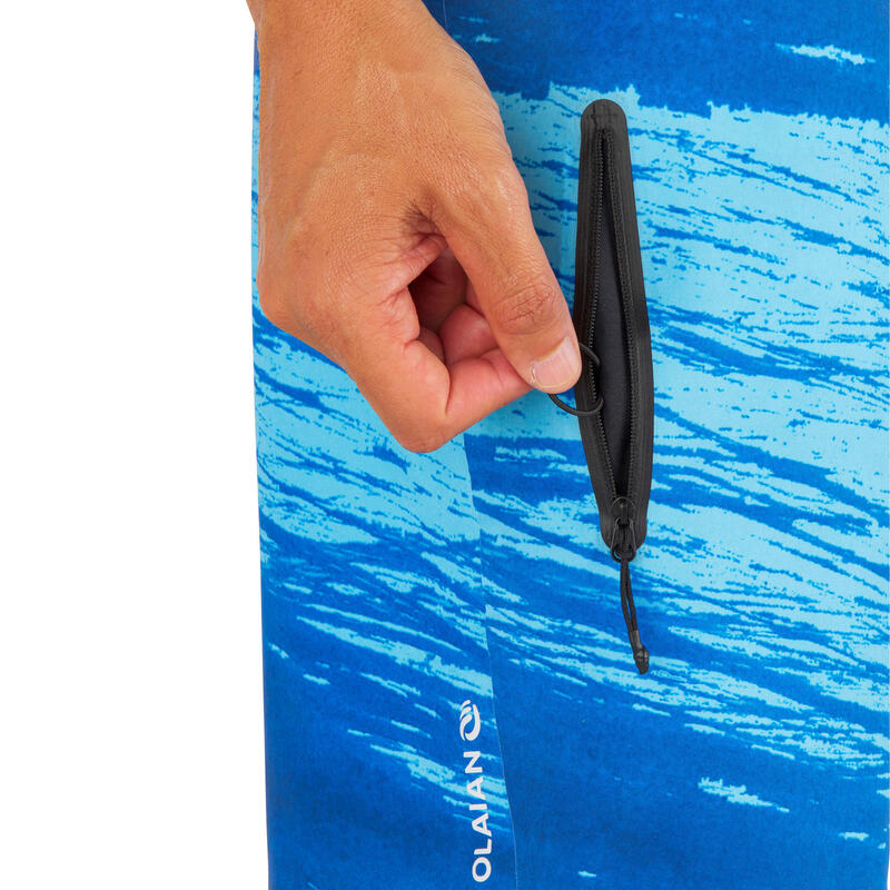 Szörfös boardshort 900S Trash, standard változat, kék 