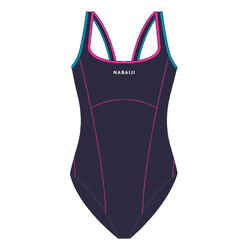 KAMYIE + 500 Girls' one-piece swimsuit - Blue