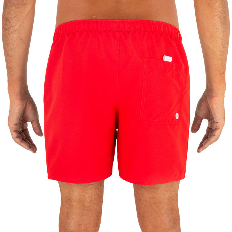 Bañador Hombre Corto Surf Olaian Hendaia NT Rojo 16"
