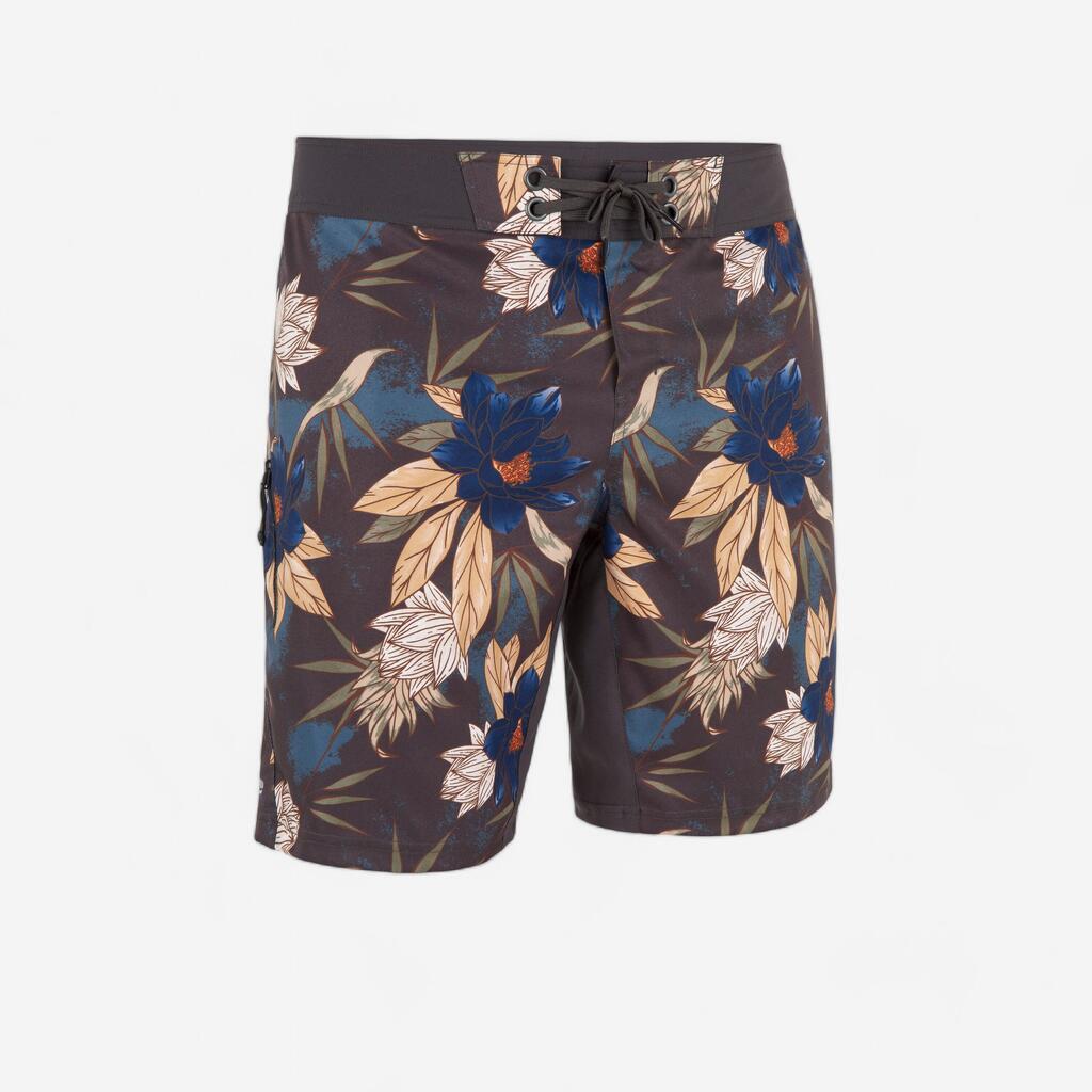 Surf boardshort standard 500 patch kaki