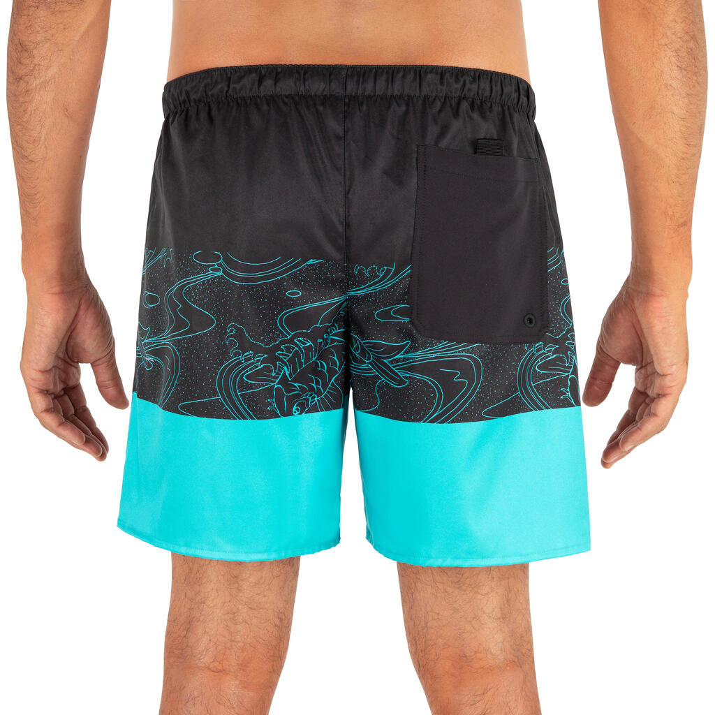 Surfing Short Boardshorts 100 - Blockoi Turquoise