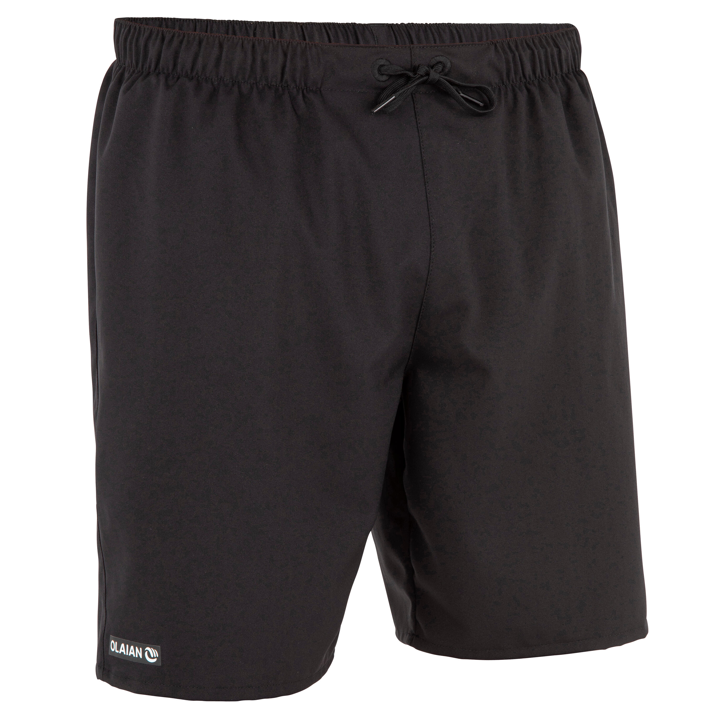 Vestido de baño Con Cordón Liso Surf Olaian 100 Hombre Negro - Decathlon