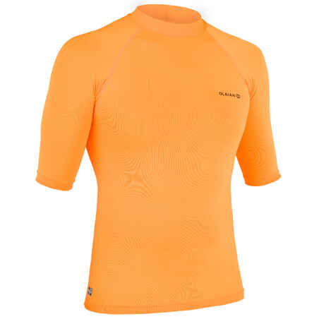 Oranžna moška majica s kratkimi rokavi z UV-zaščito 100