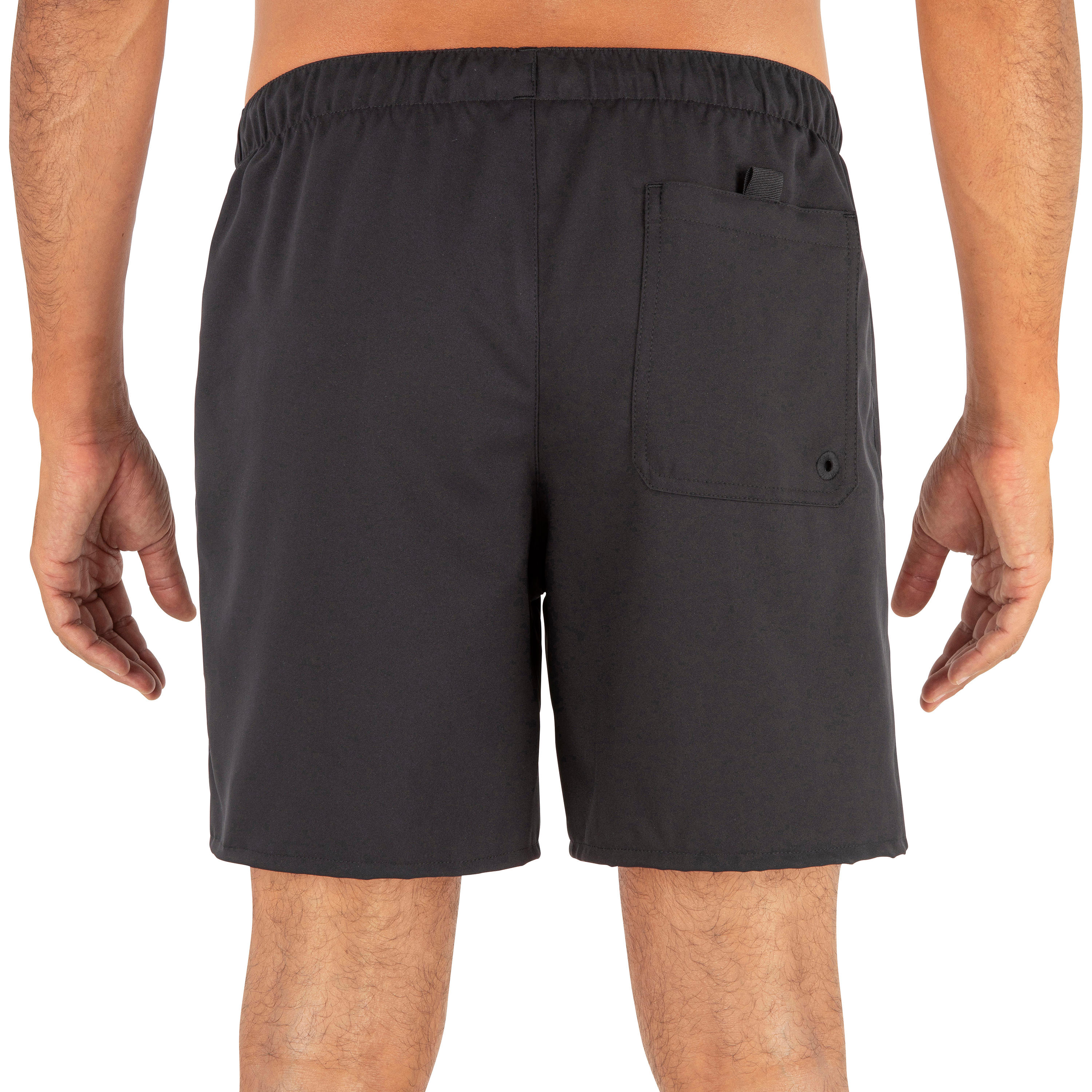 Surfing short boardshorts 100 - Simple Black 3/5