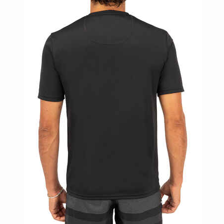 Men's surfing short-sleeve anti-UV WATER T-SHIRT - Black