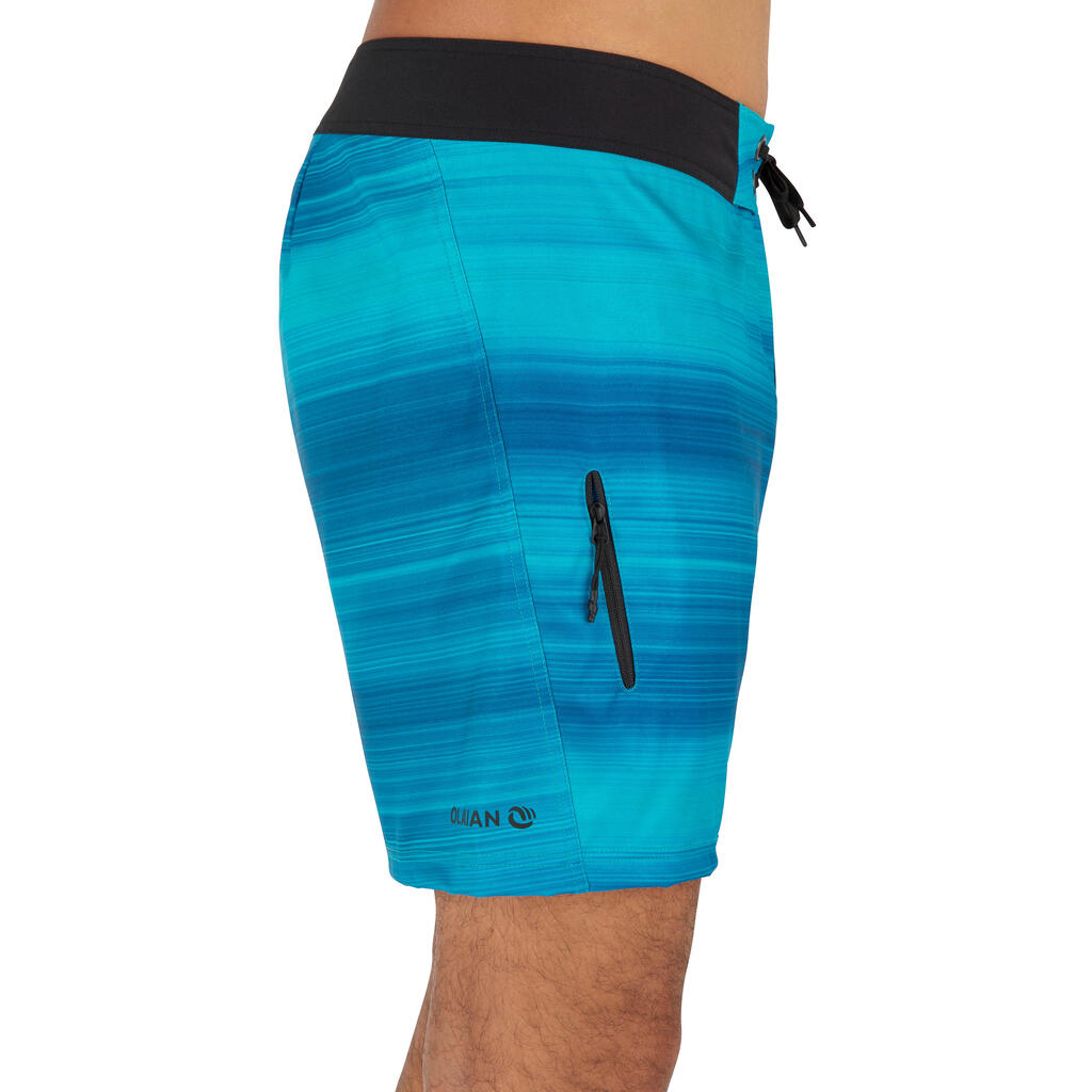 Boardshorts Surfen Herren kurz  500 Fast blau