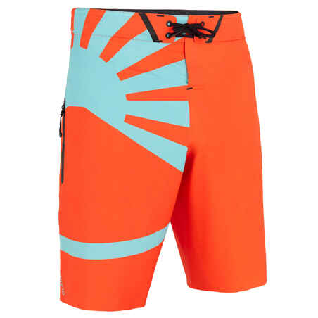 Oranžne daljše plavalne kratke hlače 900