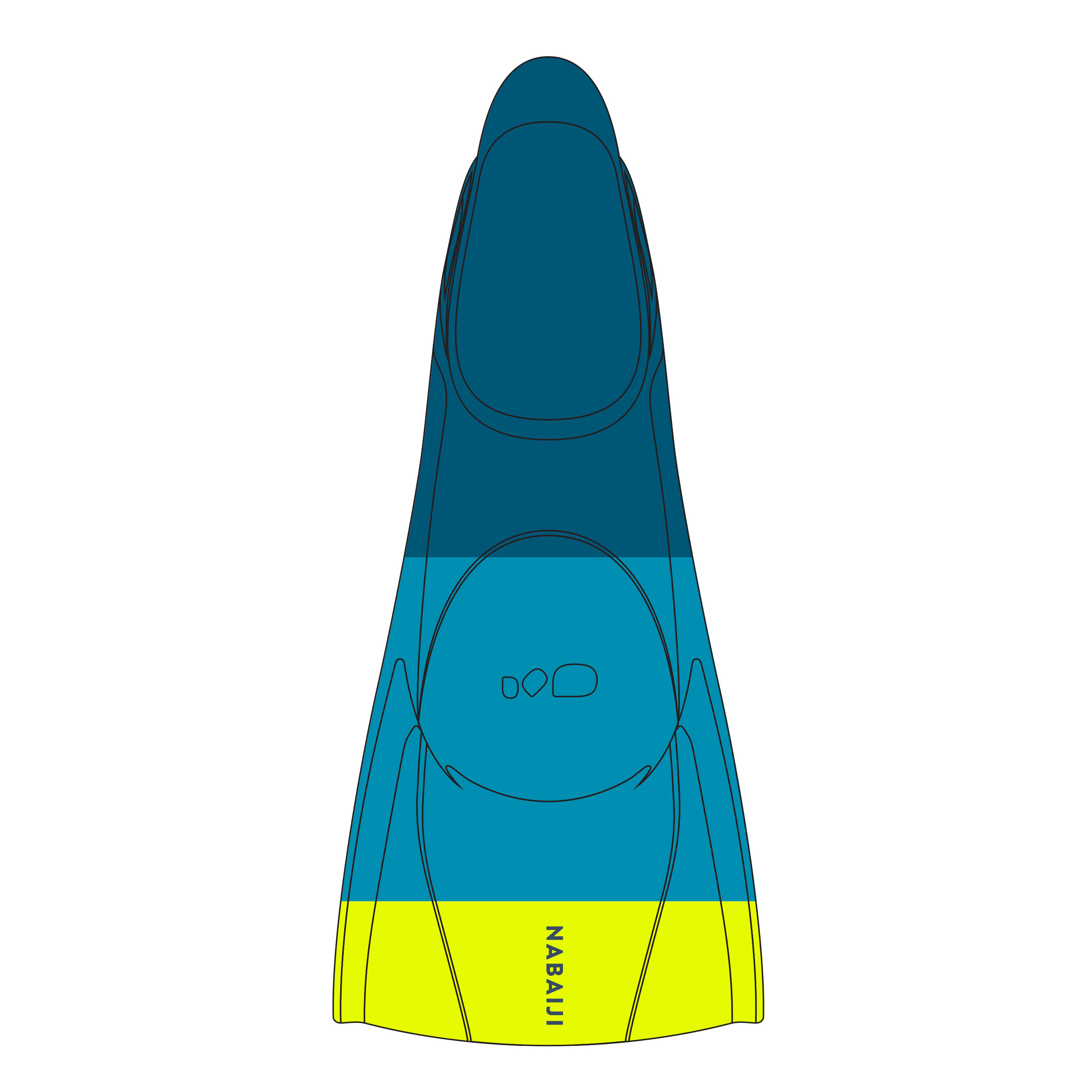 Barbatanas de natação SILIFIN azul amarelo 14/14
