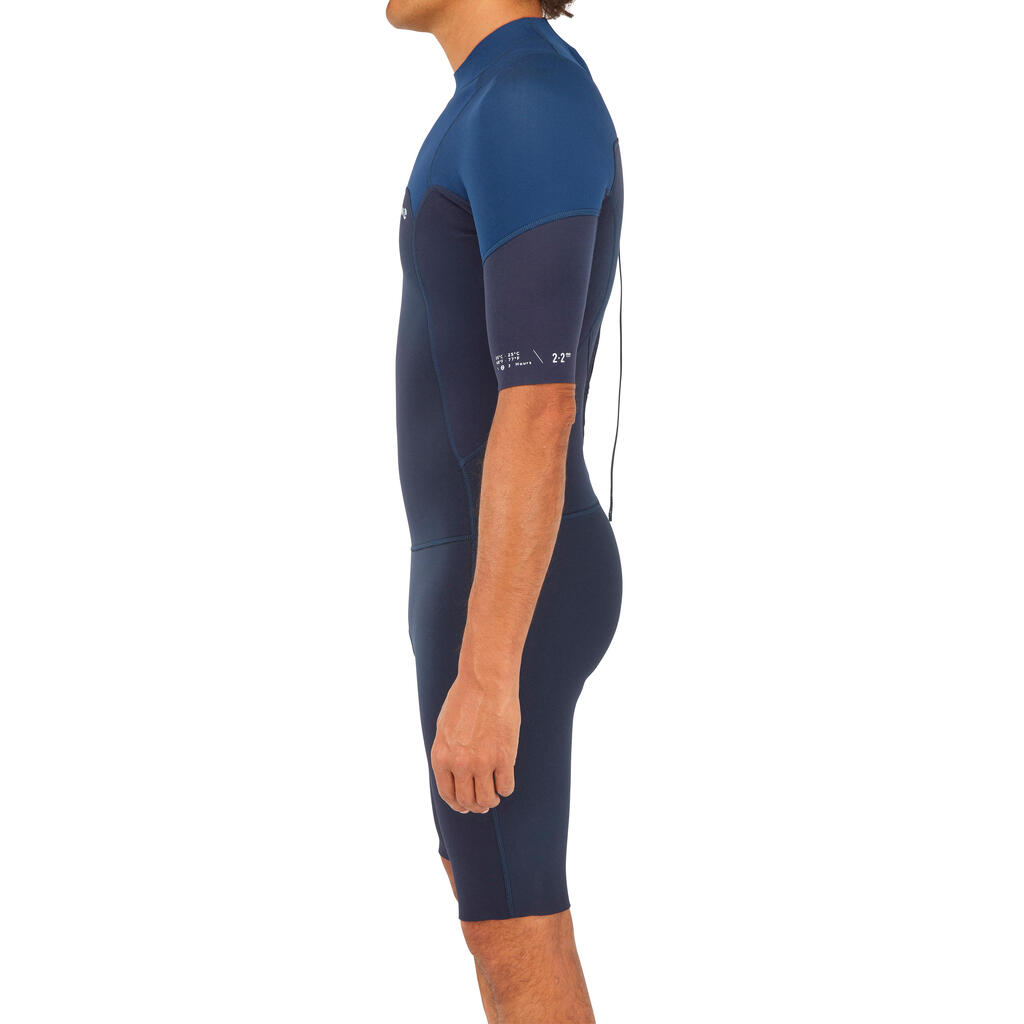 Combinaison Surf Shorty 500 stretch Néoprène homme bleue
