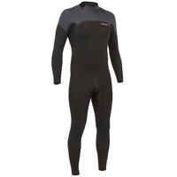 Neopreno surf Hombre agua fría 4/3mm ultraflexible 500 gris negro