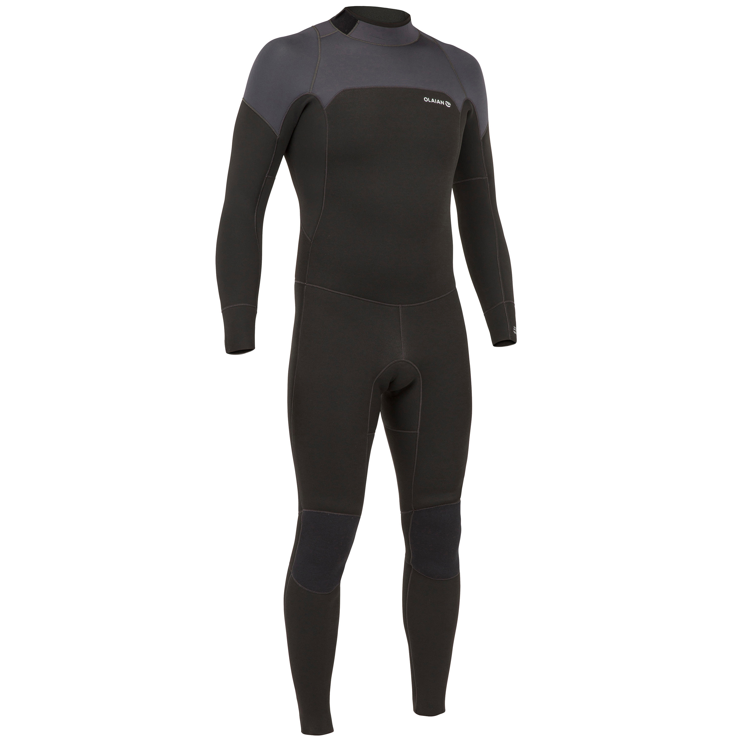 Traje de surf hombre 4/3mm negro gris 8/10