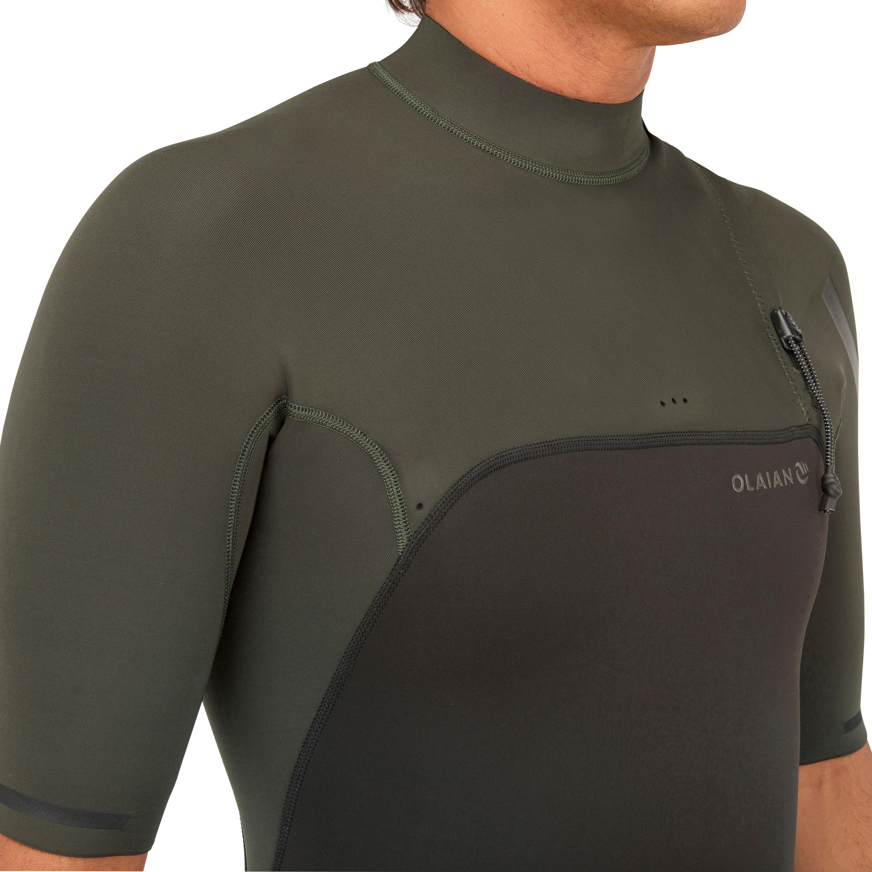 Men's Surfing Neoprene Wetsuit Pro John 900 -Khaki 4/12