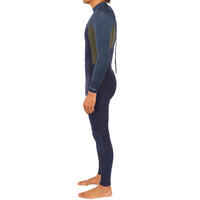 Men's Surfing 3/2 mm Neoprene Wetsuit 500 - Blue Khaki
