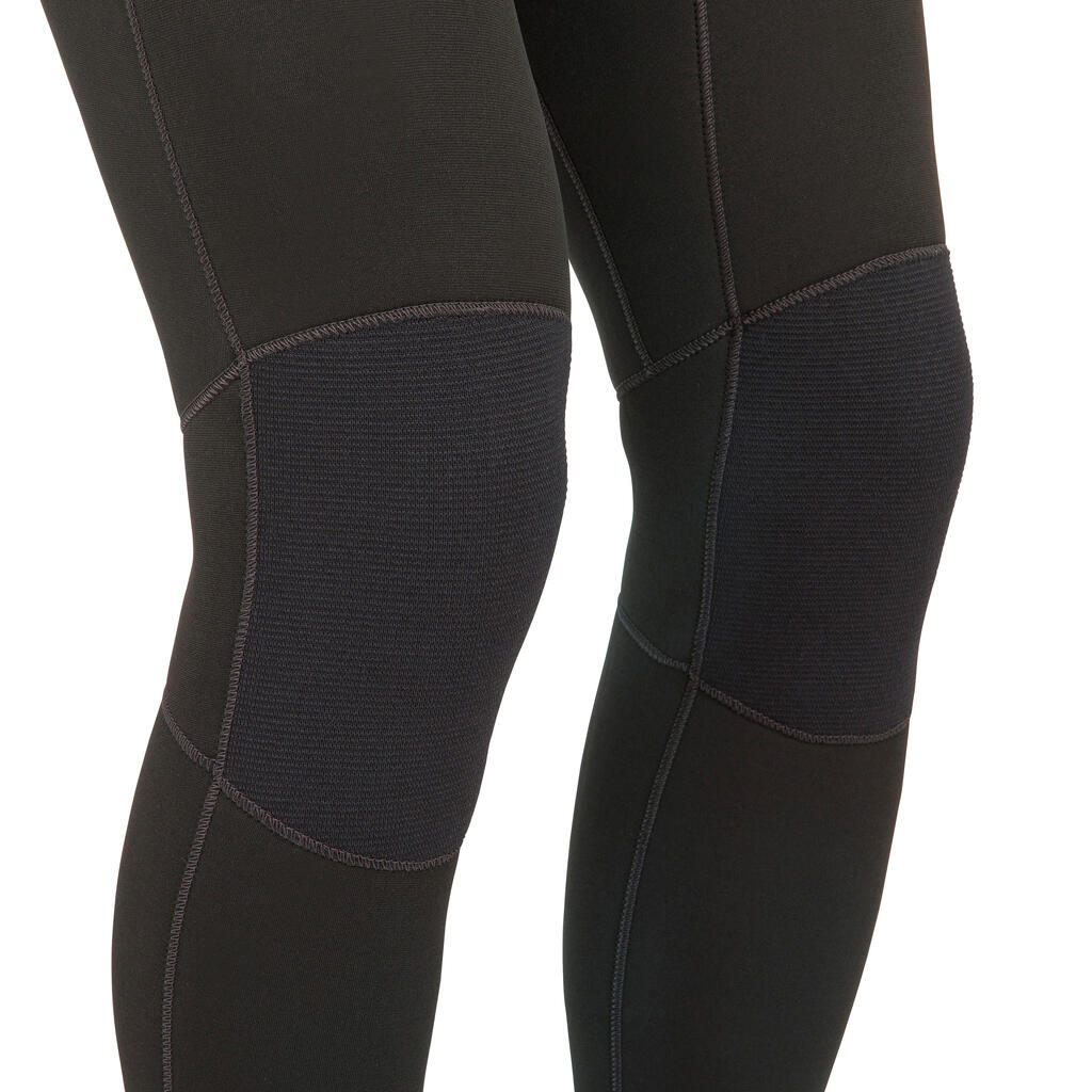 Traje de neopreno de 4/3 mm de surf para hombre Olaian Surf 500 negro