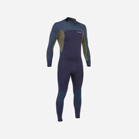 Men's Surfing 3/2 mm Neoprene Wetsuit 500 - Blue Khaki