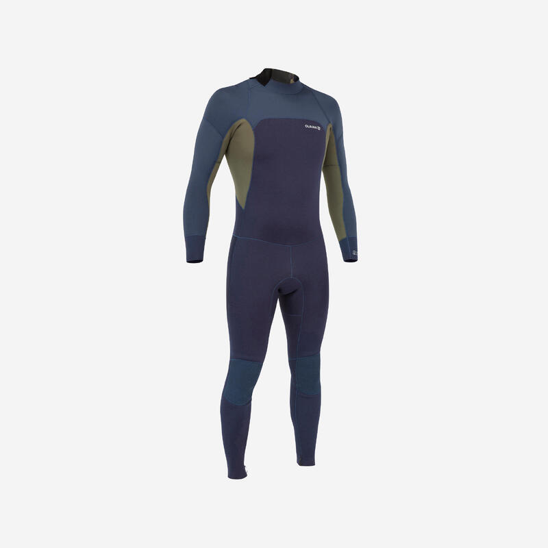 Erkek Wetsuit - Neopren Kaplamalı - 3/2 mm - Mavi / Haki - 500