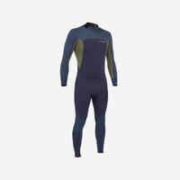 Men's Surfing 3/2 mm Neoprene Wetsuit 500 - Blue Khaki