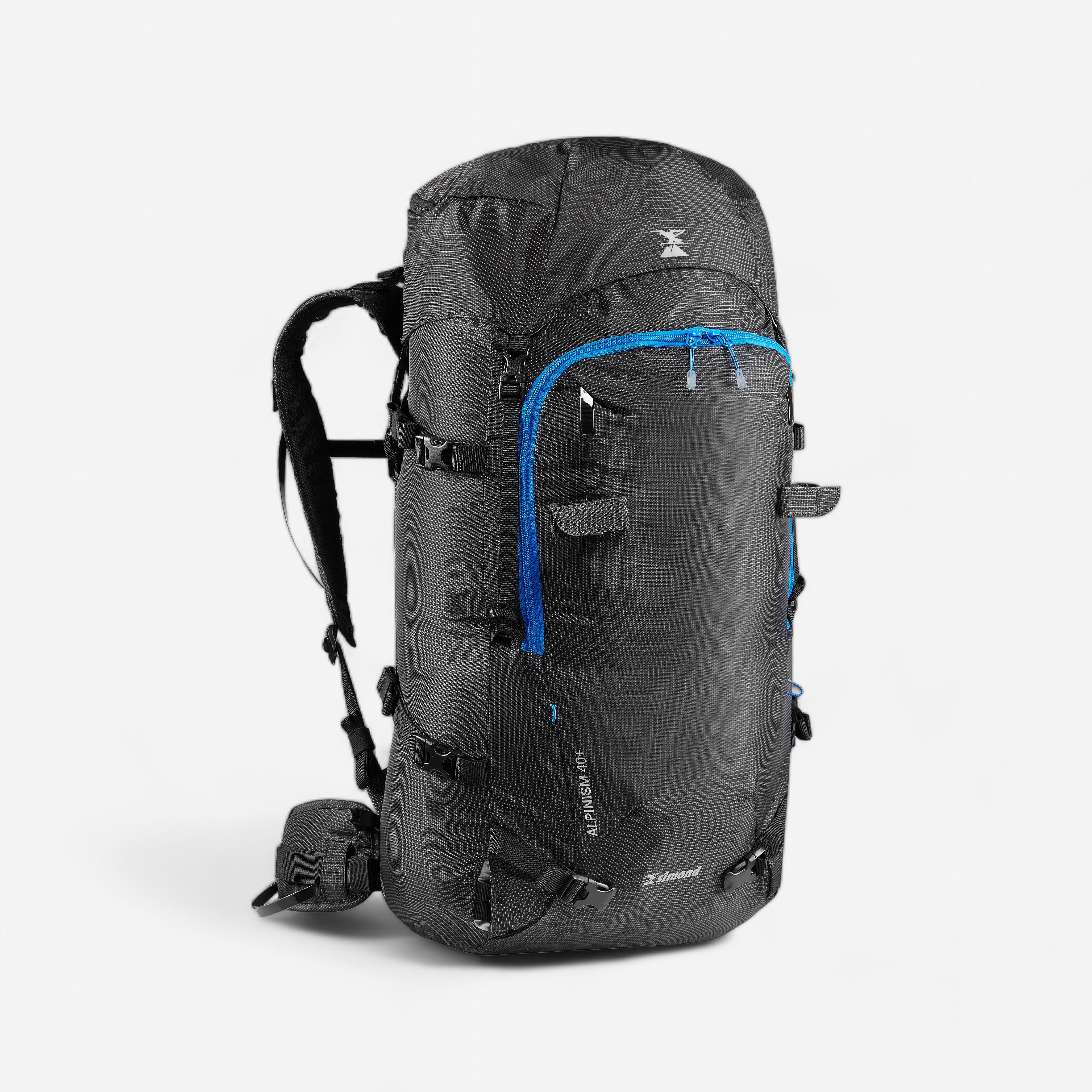 Zaino alpinismo ALPINISM 40 + 10 litri nero SIMOND | DECATHLON