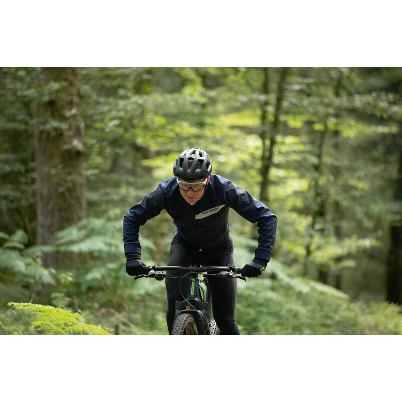 Fahrradjacke MTB XC Slim Fit Herren blau