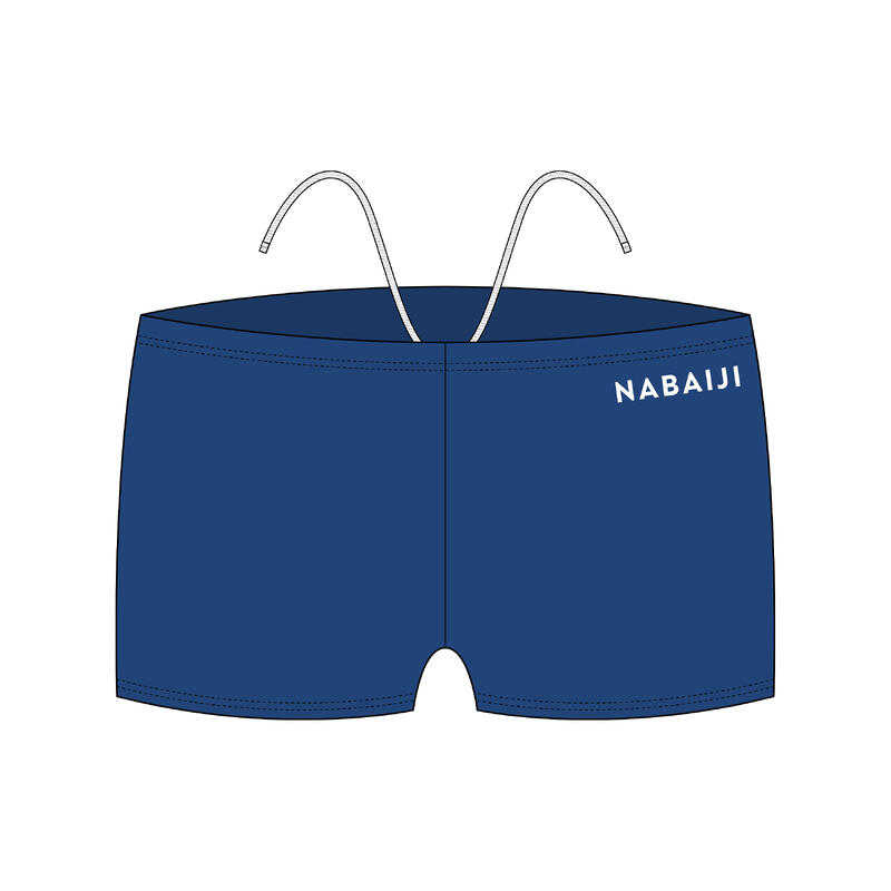 Calções de banho natação RAPAZ BOXERS 100 BASIC AZUL