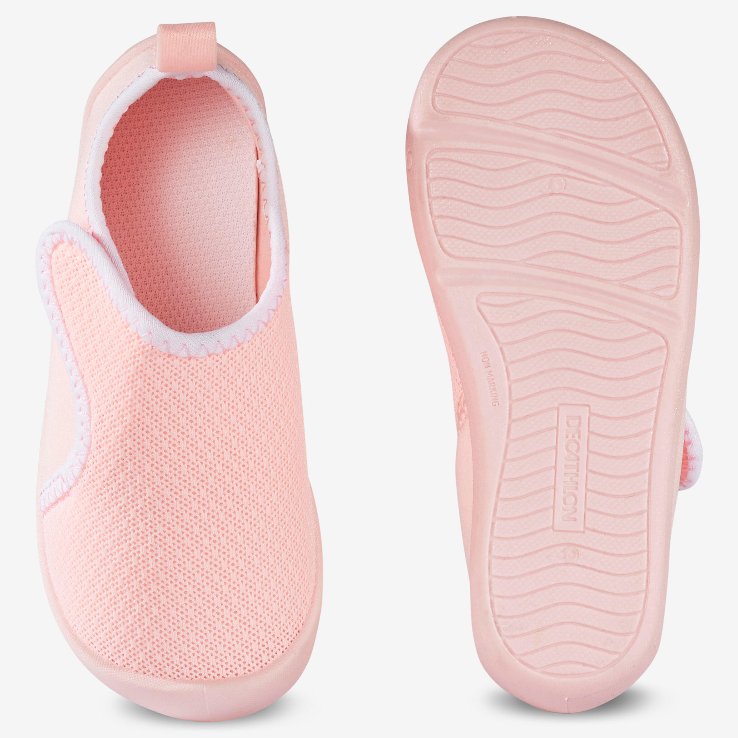 Zapatillas Bebé primeros pasos Domyos 110 gris coral blanco tallas 20 al 30  - Decathlon