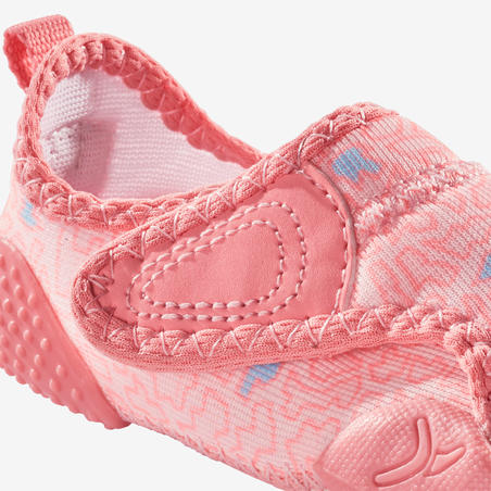 Turnschuhe atmungsaktiv Baby Light Babyturnen rosa mit Print