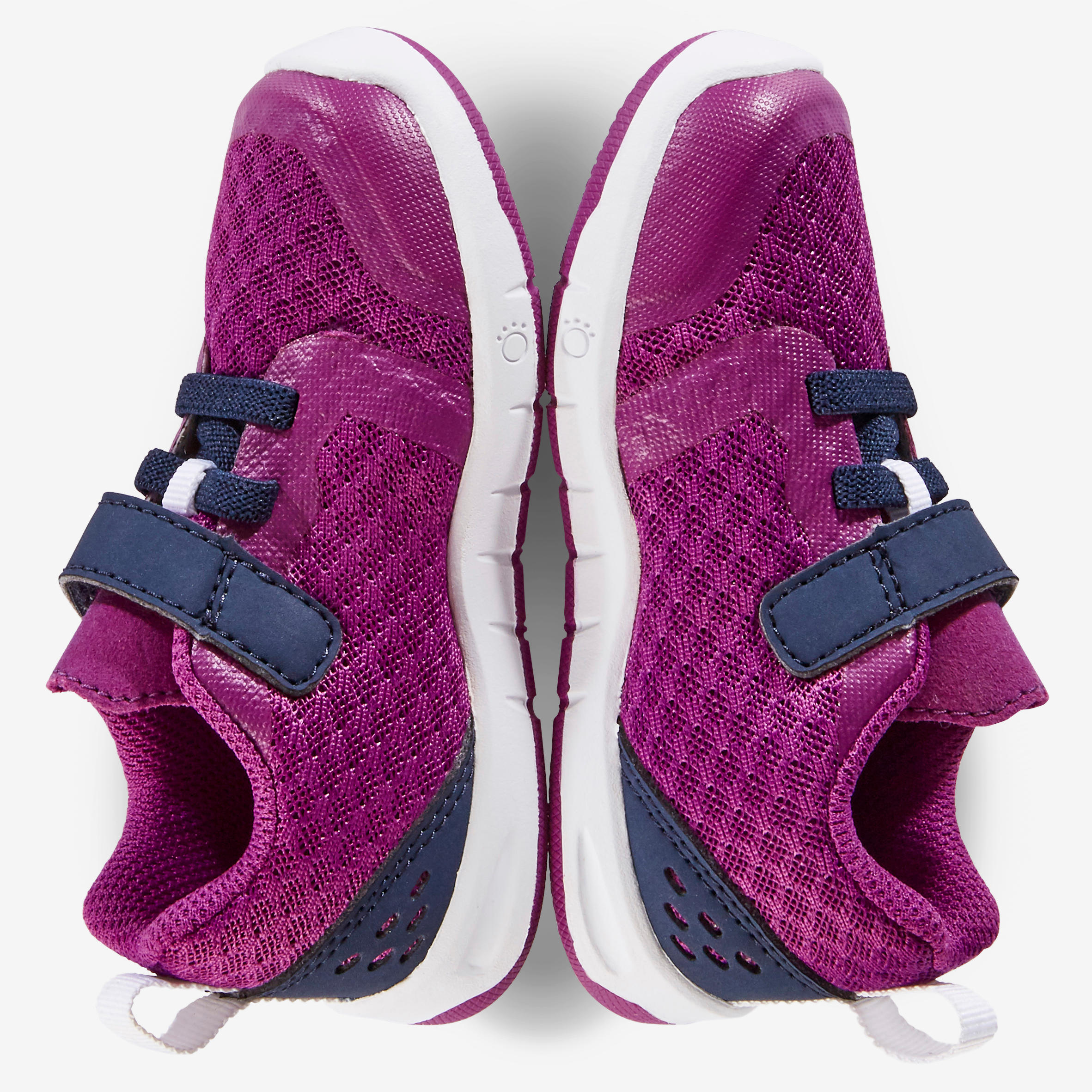 Baby breathable and comfortable rip-tab shoes, purple and black 6/7