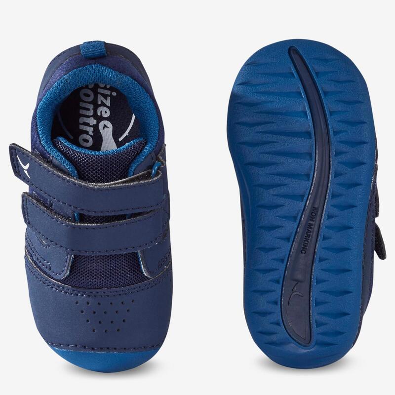 Zapatillas gimnasia flexible Bebés Domyos I Move 500 azul oscuro tallas 20 al 24