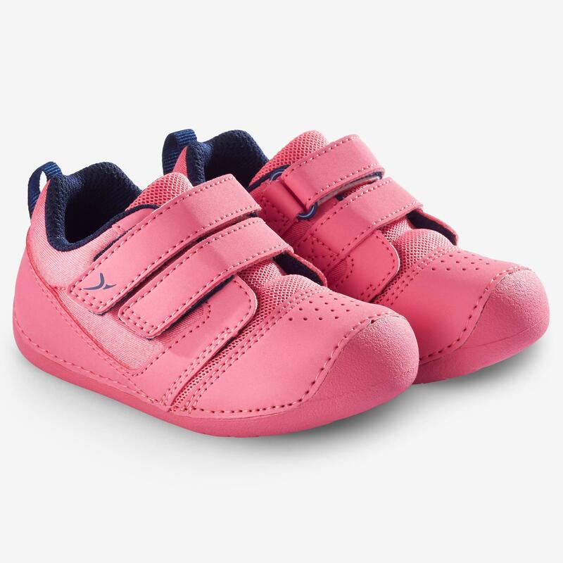 Zapatillas gimnasia flexible Bebés Domyos I Move 500 rosa claro tallas 20 al 24