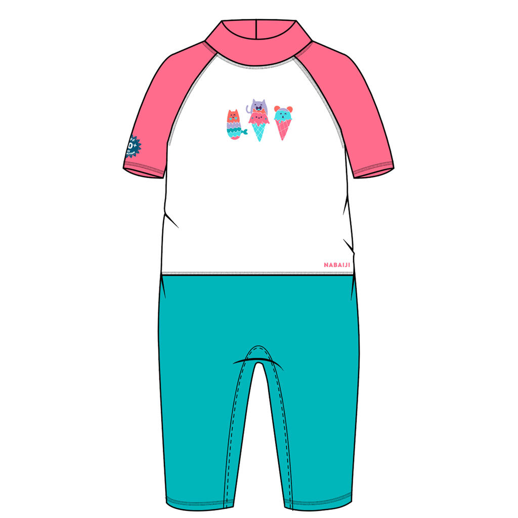 UV-Schwimmshorty Babys/Kleinkinder UV-Schutz 50+ rosa/ weiß/türkis/bedruckt