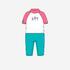 Baby Swimming Short Sleeve UV Protection Suit Sun-Resistant & Soft Pink Print