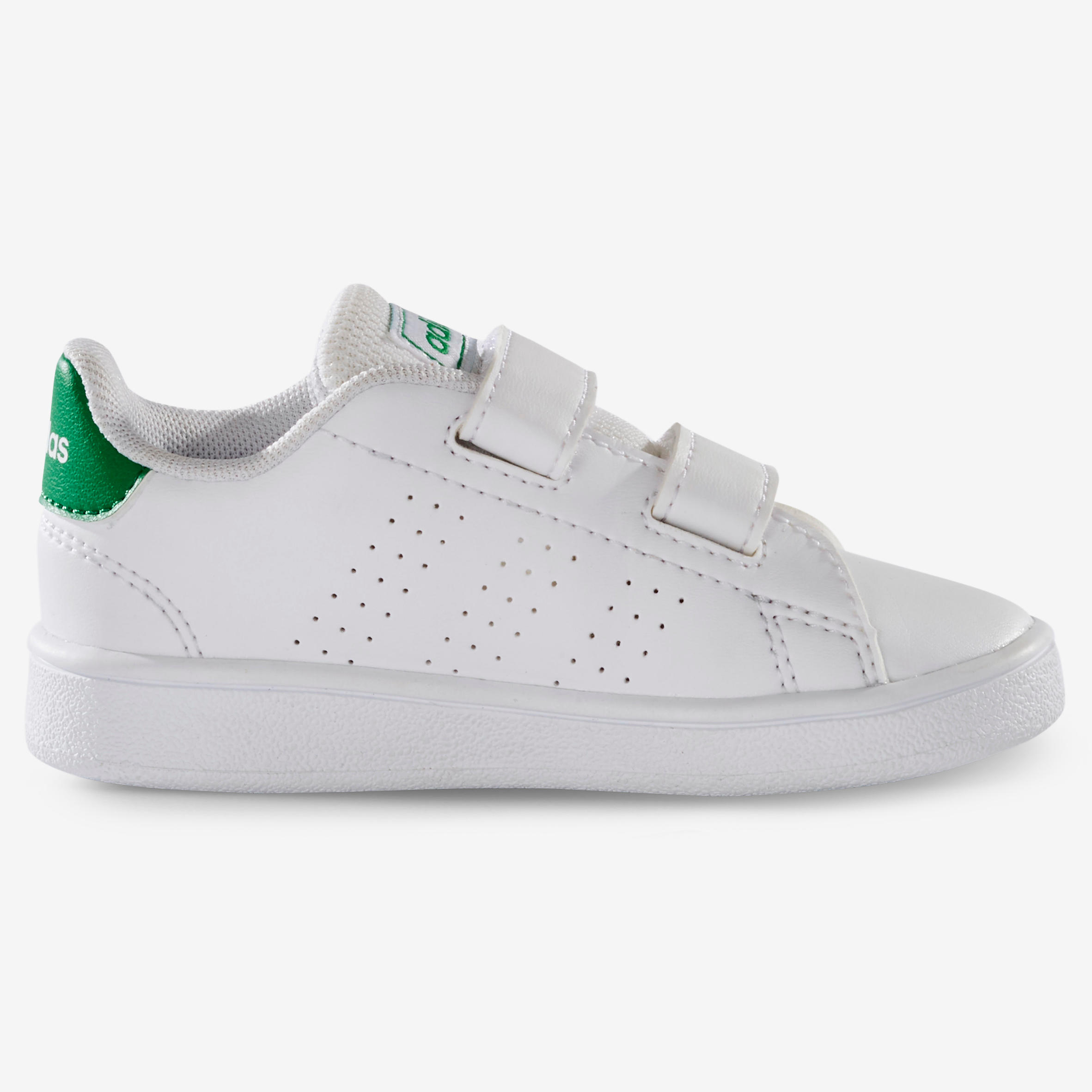 Scarpe da ginnastica baby Adidas ADVANTAGE bianco-verde | DECATHLON