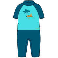 Baby / Kids' short-sleeve UV-protection swimming suit - Blue Print