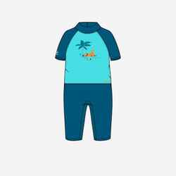 Baby / Kids' short-sleeve UV-protection swimming suit - Blue Print