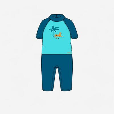 Uv-pakje voor baby/kind blauw met print