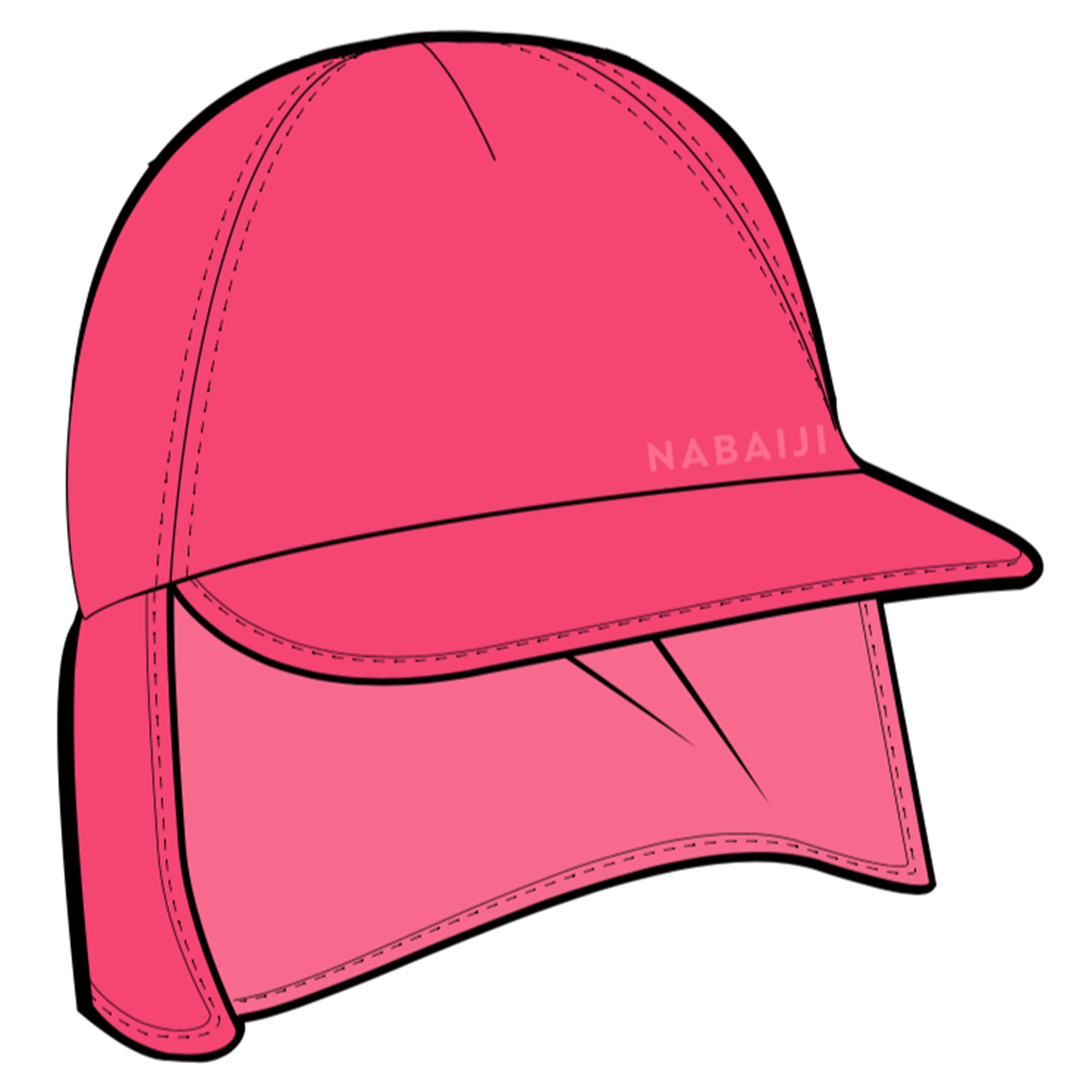 Baby Swimming UV Protection Cap - Pink 1/8