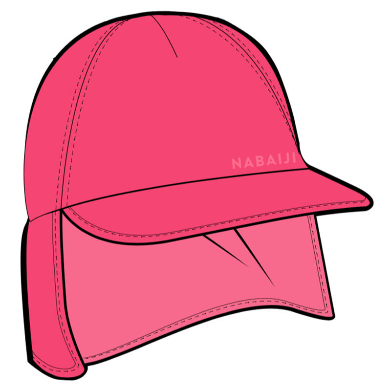 Casquette anti UV bébé nageur rose