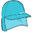 Casquette anti UV bébé nageur bleu