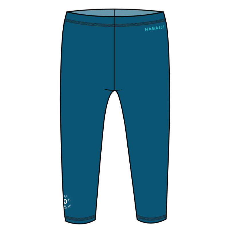 Leggings lycra anti-UV bambino blu