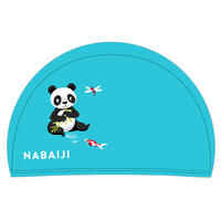 Baby Mesh Swim Cap light blue panda print