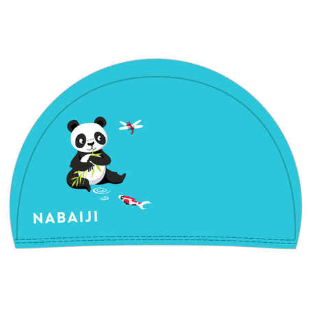 Baby Mesh Swim Cap light blue panda print